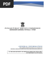 Notification PPSC District Defence Services Welfare Officer Group A Posts