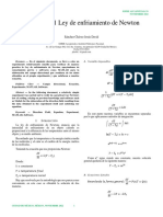 Ley de Enfriamiento de Newton