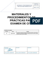 MATERIALES Y PROCEDIMIENTOS DE PRÁCTICAS PARA EXAMEN DE CITE - Rev01 PDF