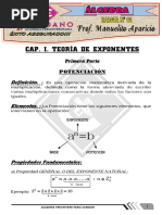 CAP. 1 - TEORÍA DE EXPONENTES - Primera Parte