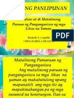 Matalino at Di Matalinong Paraan NG NG Pangangasiwa NG Mga Likas Na Yaman