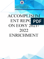 Enrichment Classes Accomplishment Report