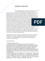 Relación Entre Epidemiología y Trabajo Social