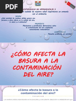 ¿Qué Cantidad de Residuos Sólidos Genera Una Persona y Cómo Afecta en La Calidad Del Aire, La Salud y El Ambiente