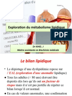 Exploration Du Metabolisme Lipidique