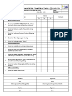 Sunken Filling Checklist