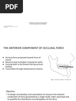 The Anterior Component of Occlusal Force