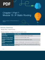 Chapter 1 Part 1 SRWE - Module - 15 IP Static Routing