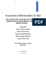 Aplicación de Las Ed en Los Sistemas Resosrte Masa (Movimiento Libre No Amortiguado 11-7-21