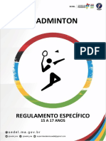 Regulamento Específico 15 A 17 Anos BADMINTON