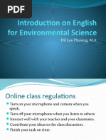 1 Introduction On English For Environmental Science