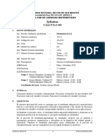 Syllabus Cálculo III 2022-I