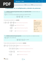 Propiedades de La Multiplicacion y Division de Potencias