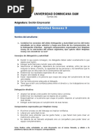 Actividad Semana 9 Gestión Empresarial