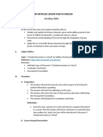 A SEMI-DETAILED LESSON PLAN IN ENGLISH (Baldoza J Claire Andrea D. BSE 2C)