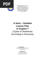 Types of Sentences According To Structure 2nd Revision