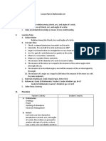 Lesson Plan in Mathematics 10