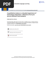 A Qualitative Study On A Situated Experience of Technology Integration: Reflections From Pre-Service Teachers and Students