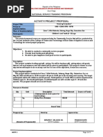 Activity Proposal Form For NSTP