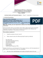 Activity Guide and Evaluation Rubric - Phase 3 - Application of Lesson Plans