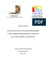 Toxicidad Volátil de Monoterpenoides PDF