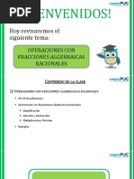 CC - PPT - Operaciones Con Fracciones Algebraicas Racionales