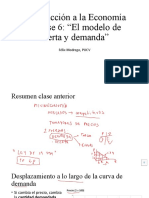 Introducción A La Economía - Clase 6: "El Modelo de Oferta y Demanda"