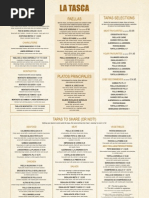 La Tasca Restaurant Menu