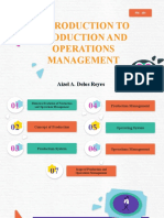 Introduction To Production and Operations Management