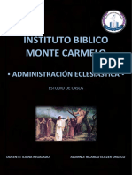 Instituto Biblico Monte Carmelo: - Administración Eclesiastica