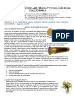 EVALUACIÓN DIAGNÓSTICA DE CYT DE 2DO SEC Respuestas