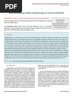 Electrical Submersible Pump Design in Vertical Oil Wells
