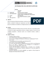 Plan Anual de Trabajo de Aula de Innovación 2022: I. Datos Informativos