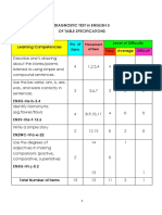 Grade 3 Diaignostic Test in English