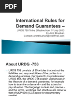 International Rules For Demand Guarantees - URDG 758