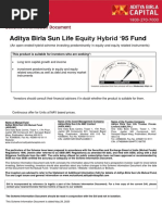 SID ABSL Equity Hybrid 95 Fund 010620