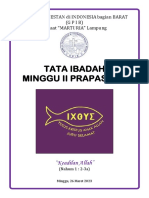 Tata Ibadah Minggu Ii Prapaskah (26-03-2023)