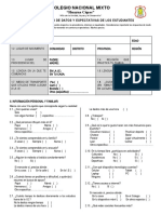 Ficha de Recojo de Datos y Expectativas de Los Estudiantes - Ultimo