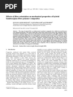 Effects of Fibre Orientation On Mechanical Properties of Hybrid Bamboo/glass Fibre Polymer Composites