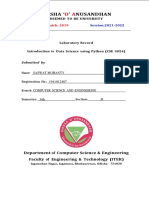 IDP Lab Report (Saswat Mohanty - 1941012407 - CSE-D)