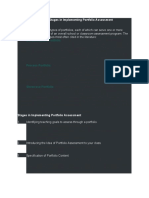 Types of Portfolio and Stages in Implementing Portfolio Assessment