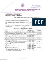 Academic Calendar Academic Calendar For Ii - Iii - IV B .Tech.-b.Pharm For 2011-12