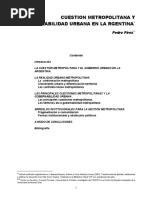 CUESTION METROPOLITANA Y GOBERNABILIDAD - PIREZ Pedro