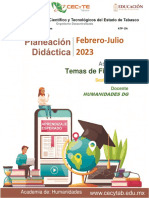 Temas de Filosofia Feb Jul 2023 Planeacion