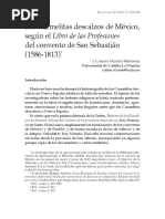 Los Carmelitas Descalzos de México, Según El Libro de Las Profesiones Del Convento de San Sebastián (1586-1813)