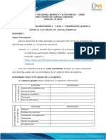 Directrices Elaboración Tarea 1 - Curso Diseño de Cadenas Logísticas