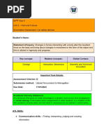 Summative Assessment MYP 4 Criterion D