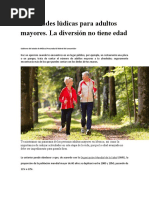 Actividades Lúdicas para Adultos Mayores