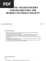 Traffic Crach Injuries and Disabilities - Burden On Indian Socety - 14.04.2022