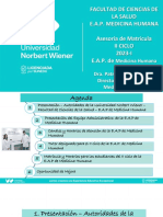 Asesoría de Matrícula 2023 - I II CICLO EAP MEDICINA HUMANA